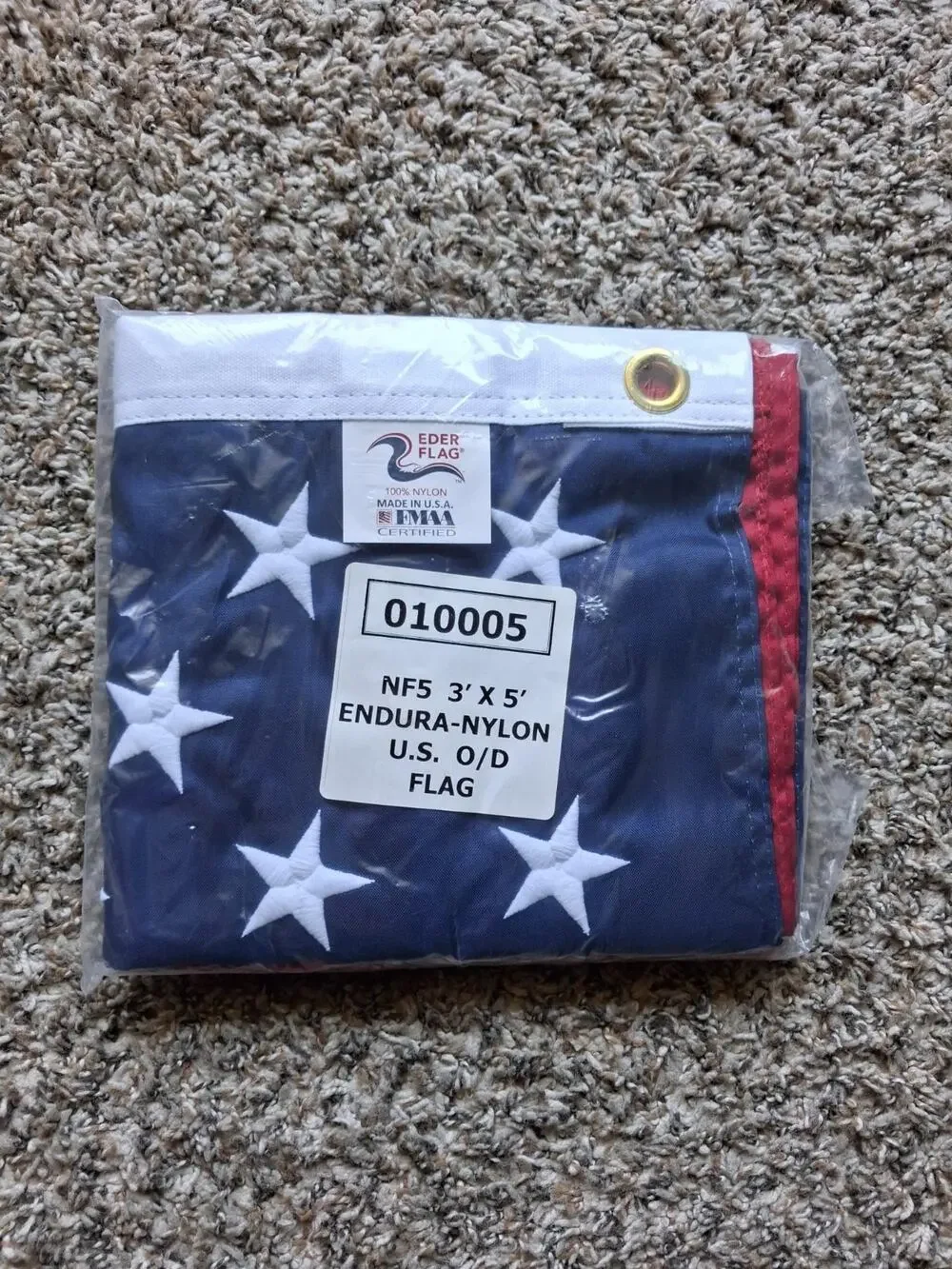 Eder Flag 3x5 FT American USA Flag Endura Nylon Made USA FMAA Outdoor New